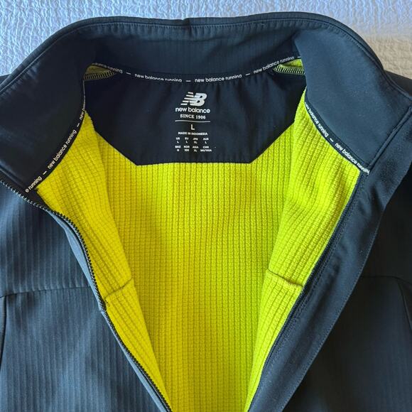 New Balance Men's Navy Full Zip Windbreaker Running Jacket Size L - Picture 6 of 9